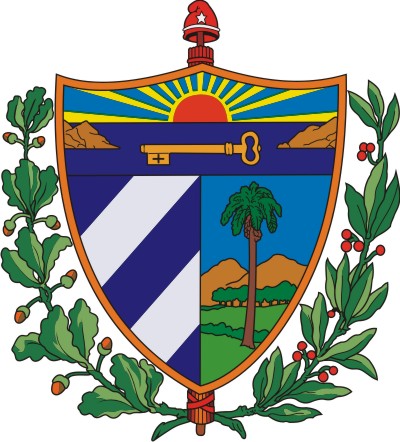 Cuban Coat of Arms Flag Mini Banner