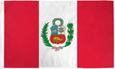 Peru with Crest 3'X5' Embroidered Flag ROUGH TEX® 300D Nylon