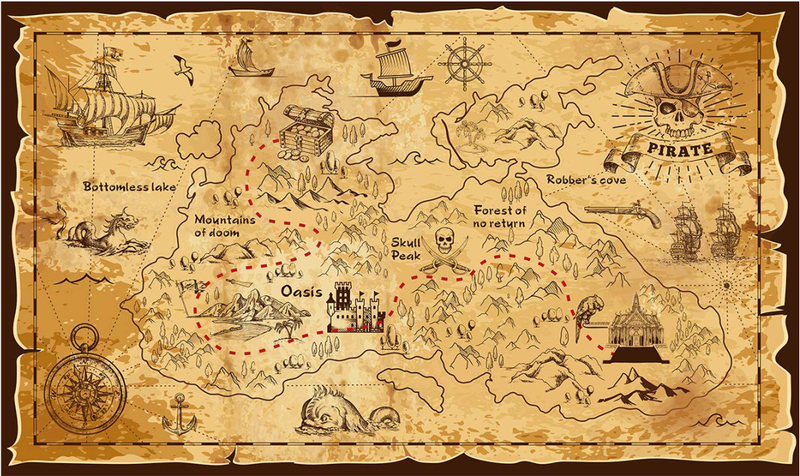 Pirate Map 3'X5' Flag ROUGH TEX® 100D