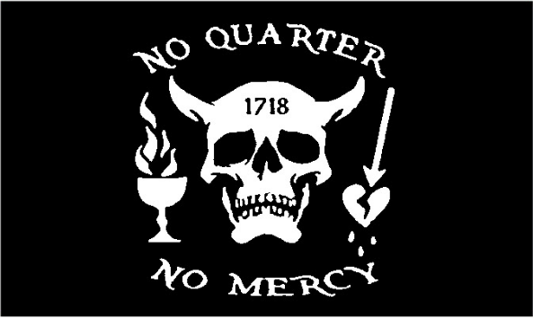 No Quarter No Mercy 1718 3'X5' Flag ROUGH TEX® 100D