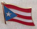 Puerto Rico Light Blue Wavy Lapel Pin