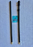 5' Foot Black Wooden Flag Pole with Brass Screw Joint & Ball Top