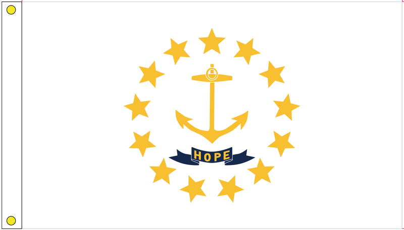 Rhode Island 3'X5' Flag ROUGH TEX® 100D