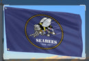 Seabees 3x5 Navy Blue Emblem Flags