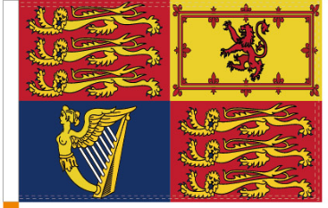 United Kingdom Royal 12"x18" Stick Flag ROUGH TEX® 100D 30" Wooden