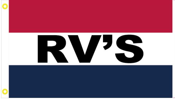 RV's Red White Blue 3'X5' Flag ROUGH TEX® 100D