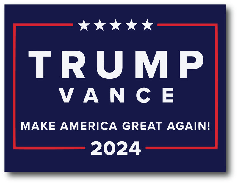 Trump Vance Blue 2024 12"x18" Garden Flag ROUGH TEX® 100D In Stock Double Sided Fabric Yard Signs GOP