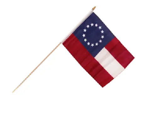 Stars And Bars 13 Stars 12''x18'' Nylon Wooden First National Stick Flags Rough Tex ®68D UDC SCV Cemetery Grave Flags