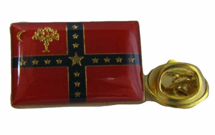 South Carolina Sovereignty Flag Cloisonne Lapel Pins SC Red