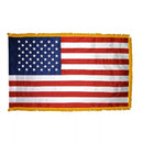 American State Flags 100% Cotton Gold Fringe Sleeve & USA Territories 3x5 Feet Made to Order