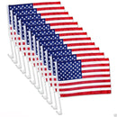USA Car Flag 11"x15"  (200/Case almost 12"x18" approximate size) American Flags Sale Single Sided Summer Deal
