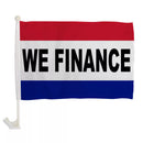 We Finance 12"x18" Car Flag ROUGH TEX® Knit Double Sided