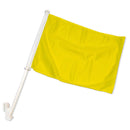 Yellow 12"x18" Car Flag ROUGH TEX® Knit Double Sided