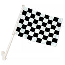 Checkered 12"x18" Car Flag ROUGH TEX® Knit Nylon Double Sided
