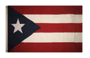 Puerto Rico Dark Blue 5'x8' Embroidered Flag ROUGH TEX® Cotton
