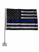 US Police Memorial 12"x18" Car Flag ROUGH TEX® Knit Double Sided