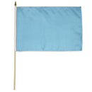 Sky Blue Solid 12"x18" Stick Flag ROUGH TEX® 100D 24" Wooden Staff