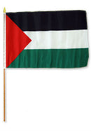Palestine 12"x18" Stick Flag ROUGH TEX® 100D 30" Wooden Staff