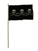 Chris Condit Pirate 12"x18" Stick Flag ROUGH TEX® 100D 30" Wooden Staff