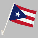 Puerto Rico Light Blue 12"x18" Car Flag Flag ROUGH TEX® 68D Single Sided