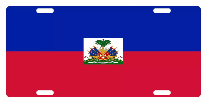 Haiti Flag Auto Tag License Plate Aluminum Embossed
