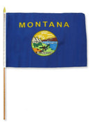 Montana 12"x18" Stick Flag ROUGH TEX® 100D 30" Wooden Stick
