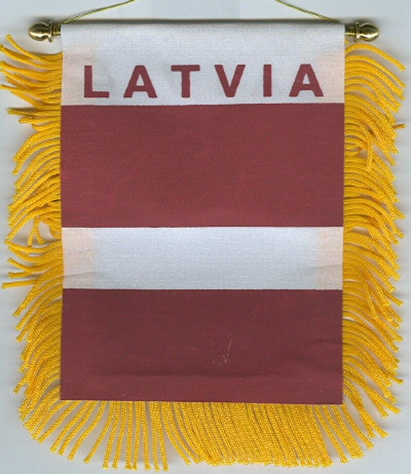 Latvia Flag Mini Banner