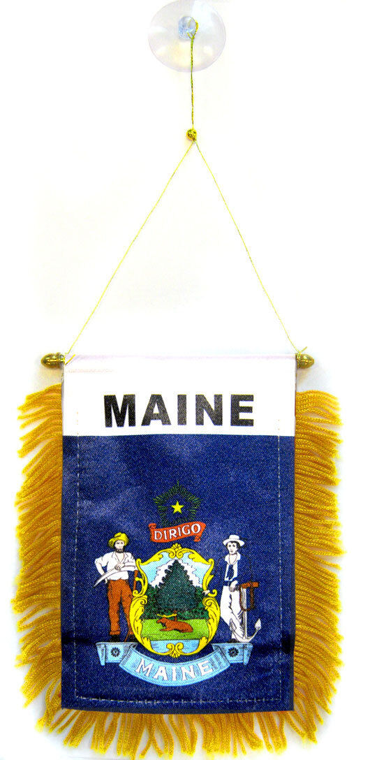 Maine Flag Mini Banner