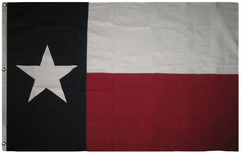 Texas 5'x9.5' Embroidered Flag ROUGH TEX® Cotton