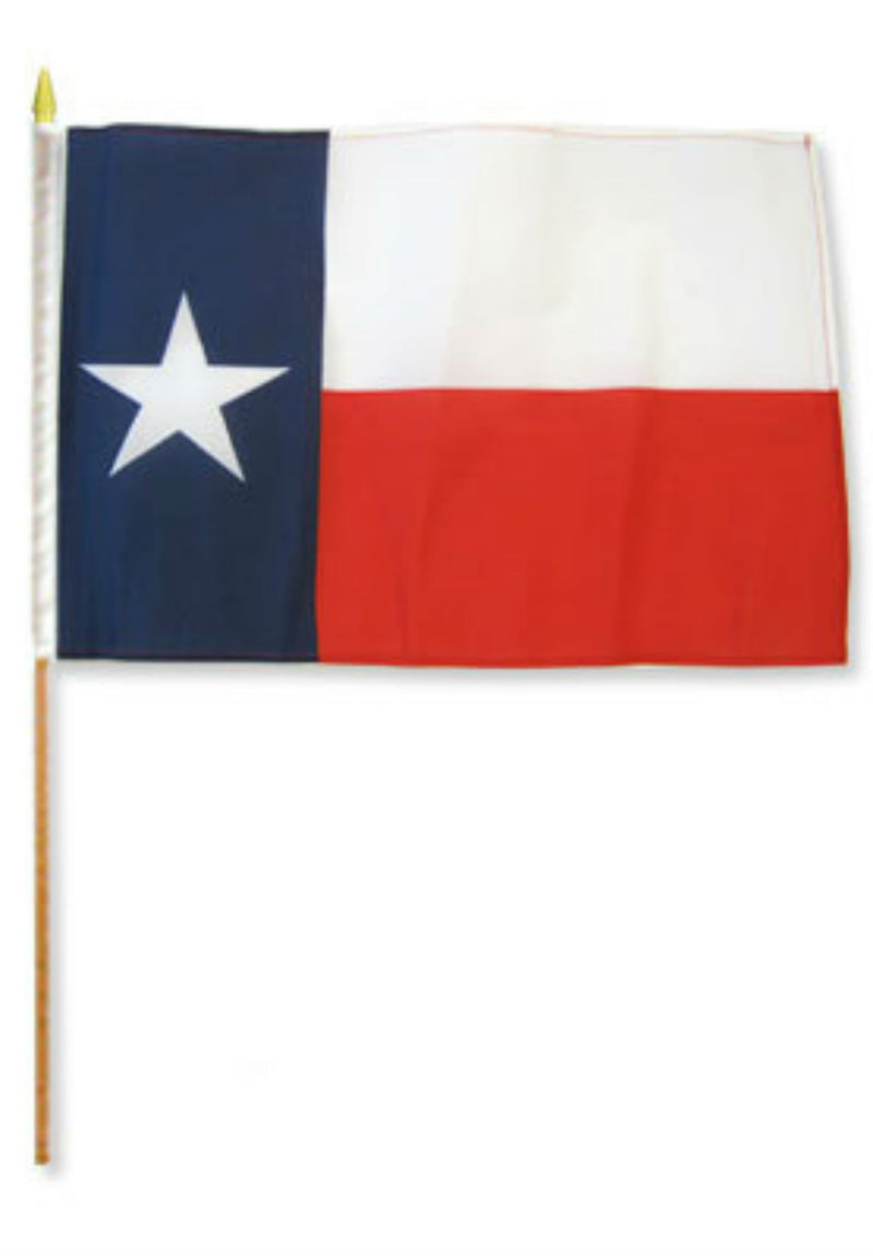 Texas 12"x18" Stick Flag ROUGH TEX® 68D 30" Wooden Stick