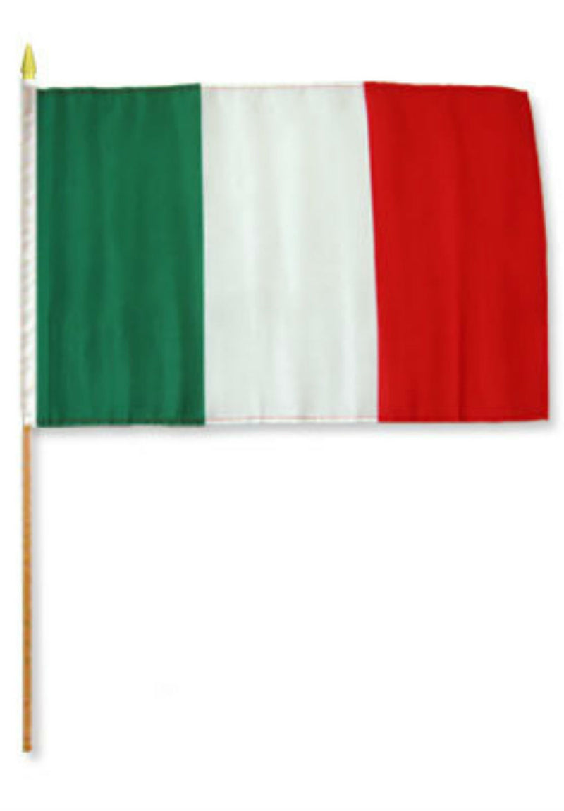 Italy 12"x18" Stick Flag ROUGH TEX® 100D Italian