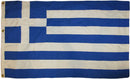 Greece 5'x9.5' Embroidered Flag ROUGH TEX® Cotton