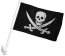 Calico Jack 12"x18" Car Flag ROUGH TEX® Knit Double Sided Pirate Jolly Roger