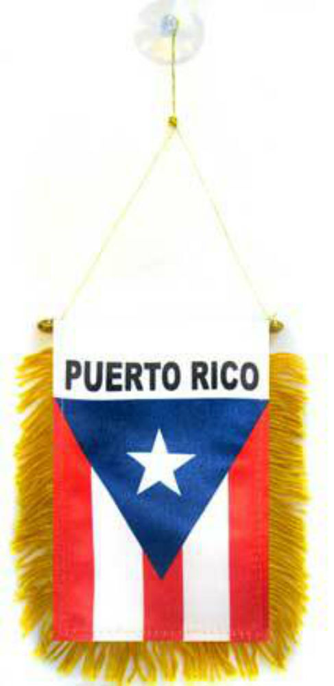 Puerto Rico Dark Blue Flag Mini Banner