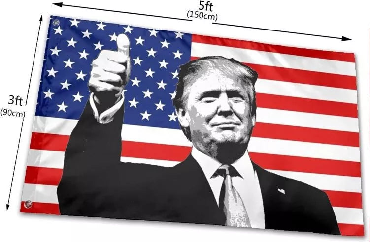 Save America Trump Victory Thumbs Up USA 3x5 Flags 100D Rough Tex MAGA Nation Rough Tex