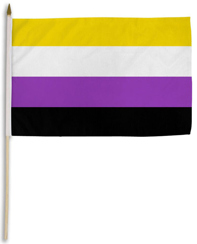 Nonbinary Pride 12"x18" Stick Flags Parade Rainbow Inclusive