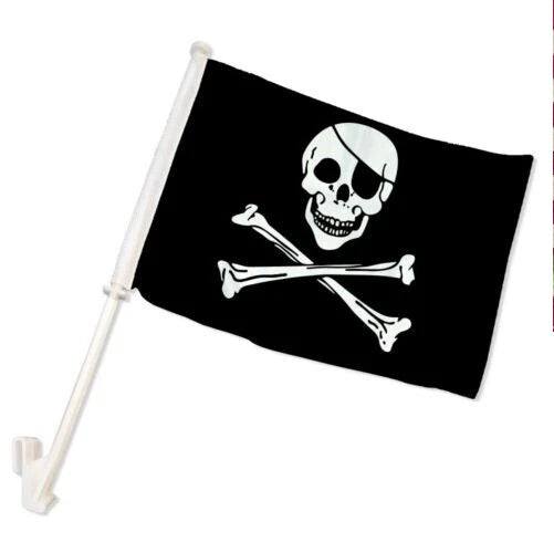 Pirate Patch 12"X18" Car Flag Rough Tex® DBL Sided