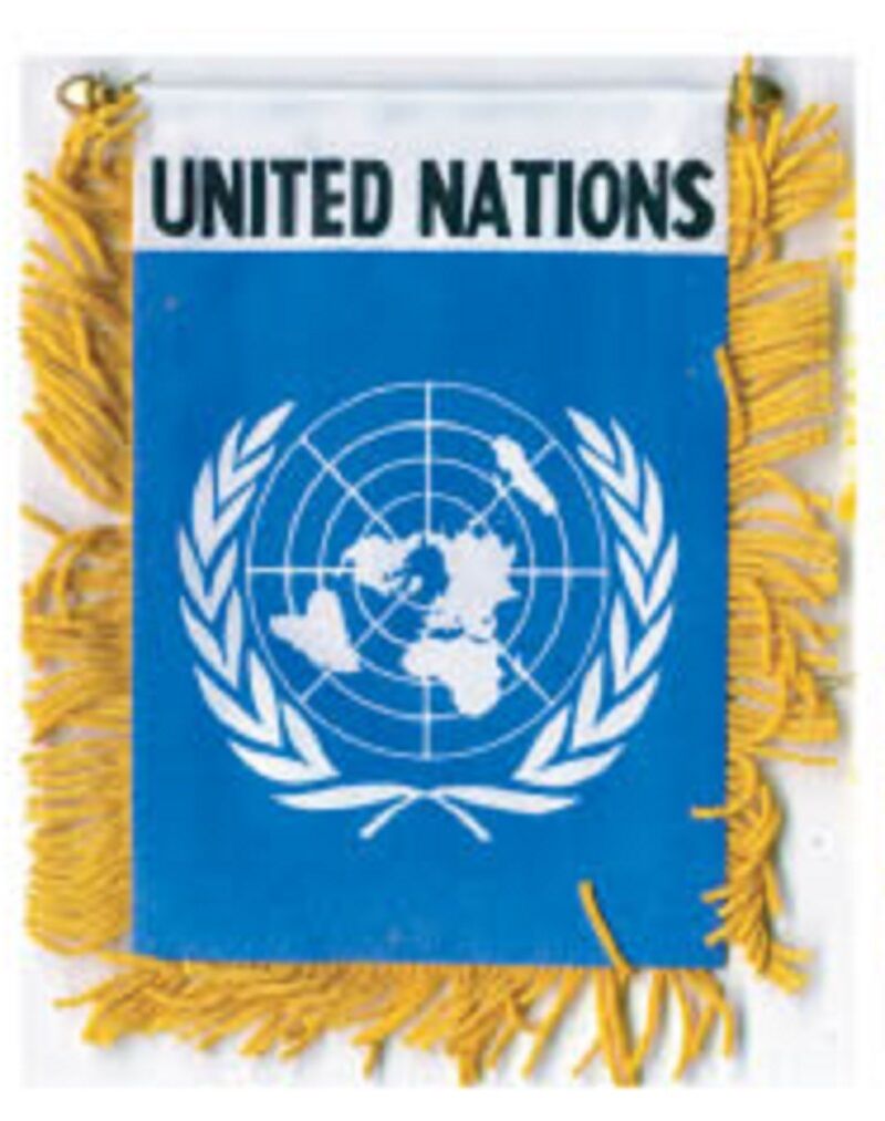 United Nations Flag Mini Banner