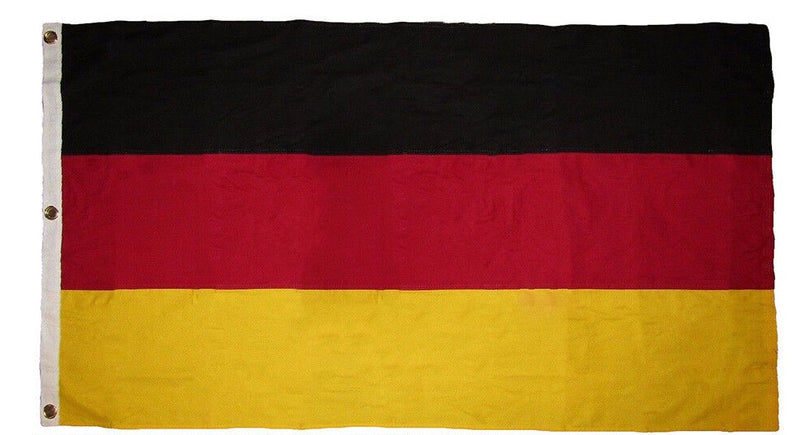 Germany 5'x9.5' Embroidered Flag ROUGH TEX® Cotton