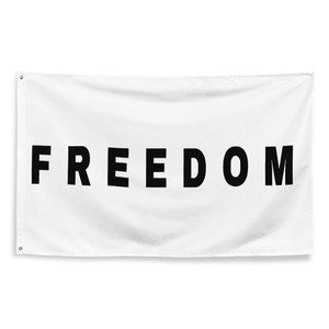 Freedom Large Size Flags 4'x6' Feet Charlie Kirk Inspired White Flag Custom Made to Order 3 Weeks Delivery