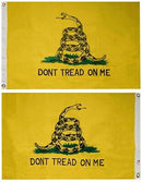 3'X5' GADSDEN DON'T TREAD ON ME FLAG COTTON EMBROIDERED & SEWN Double Sided Words