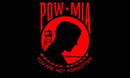 Red Black POW MIA Flag Car Flag Knit Double Sided USA