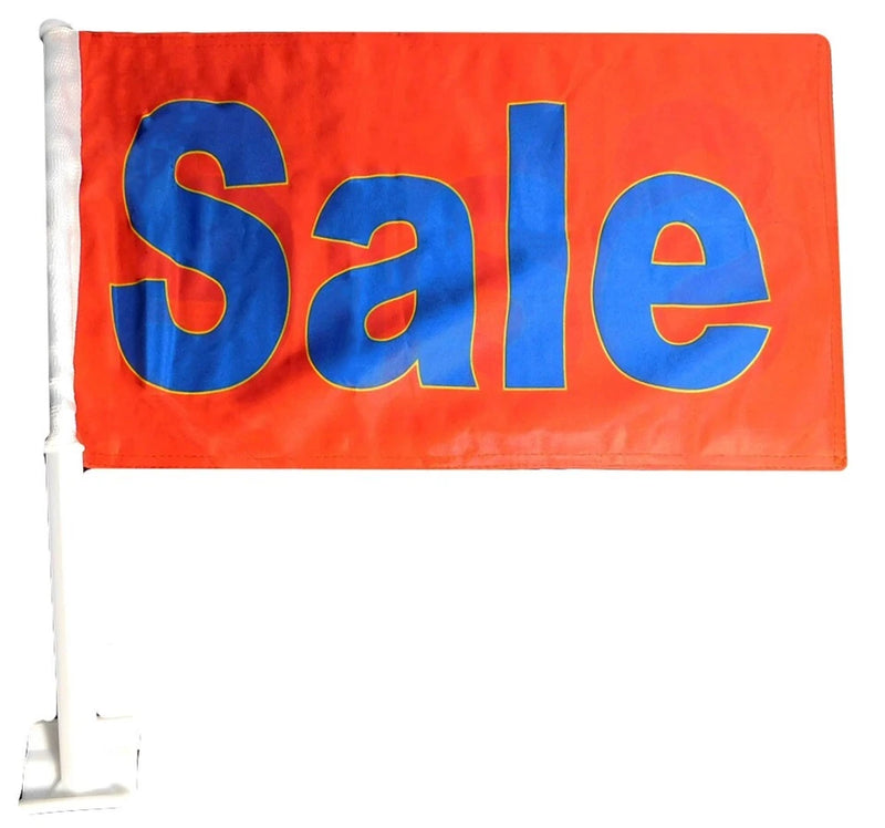 Sale Red 12"x18" Car Flag ROUGH TEX® Knit Double Sided