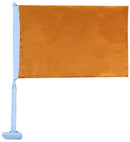 Orange 12"x18" Car Flag ROUGH TEX® Knit Double Sided