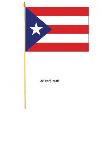 Puerto Rico 12"x18" Flag ROUGH TEX® 68D Stick Flag