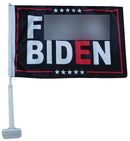 Fuck Biden Stars Black 12"x18" Car Flag ROUGH TEX® Knit Double Sided