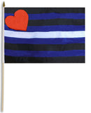 Leather Pride 12"x18" Stick Flags Parade Rainbow