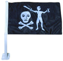 Walter Kennedy Pirate 12"x18" Car Flag ROUGH TEX® Knit Double Sided