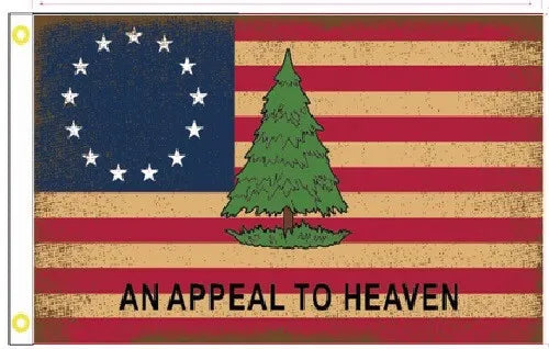 BETSY ROSS AN APPEAL TO HEAVEN VINTAGE AMERICAN FLAG 100D 3'x5' Rough Tex