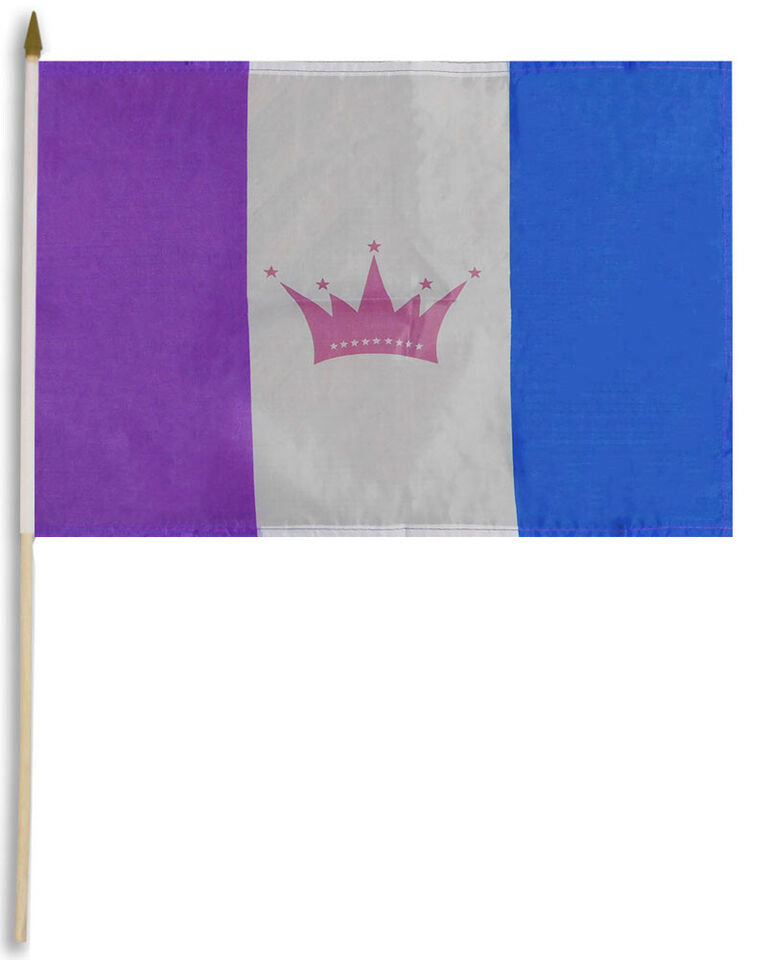 Drag Queen & King Rainbow 12"x18" Stick Flags Pride Parade